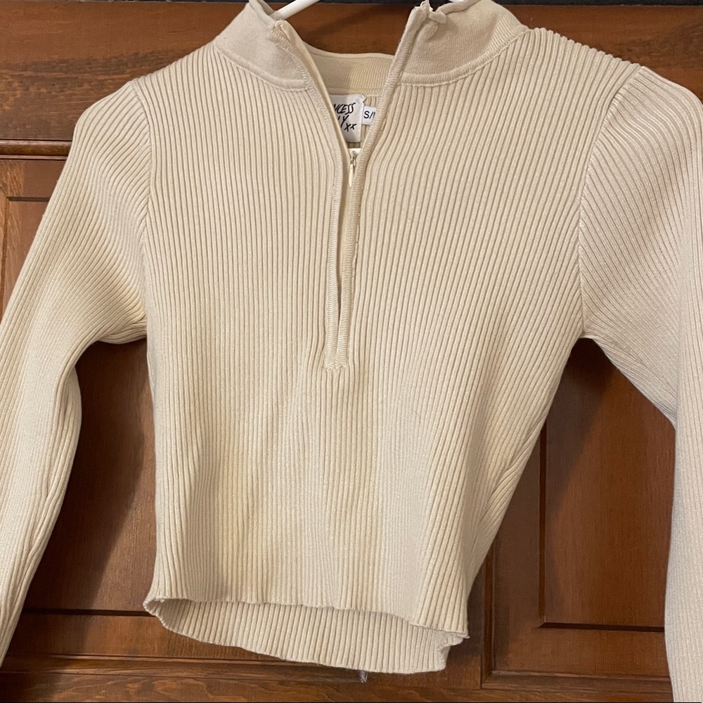 Princess Polly Ribbed Sweater Cream